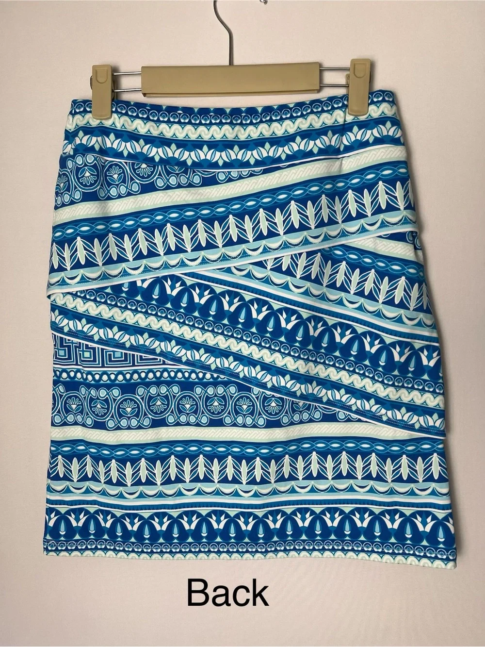 J McLaughlin Catalina Cloth Nicola Tiered Skirt Womens Size XS Blue White Print
